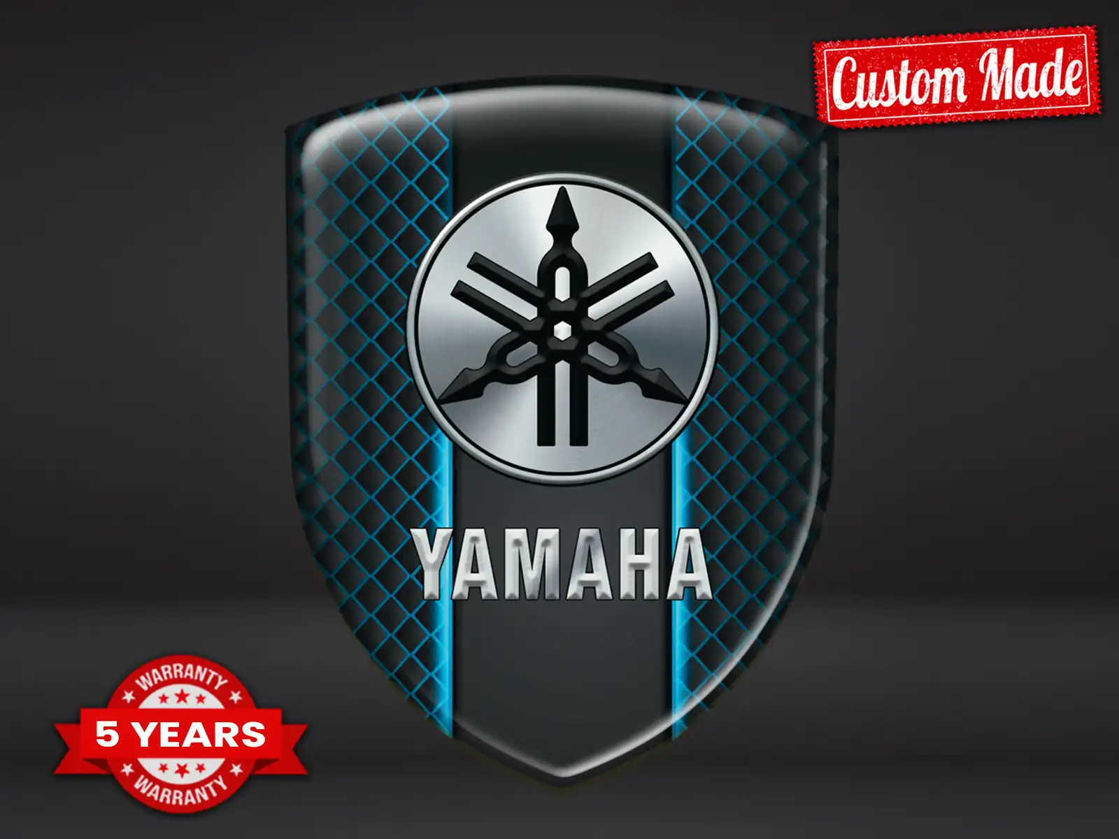 Yamaha Emblemas Resina Diseño Premium Pegatinas Con Cúpula 